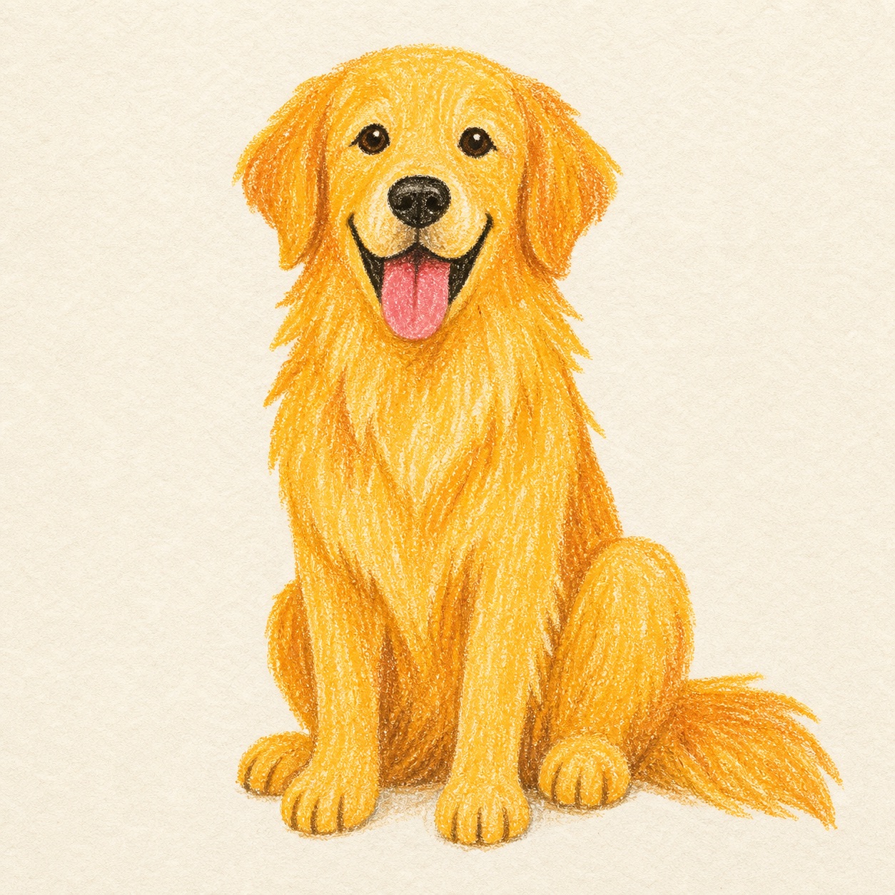 dog — crayon