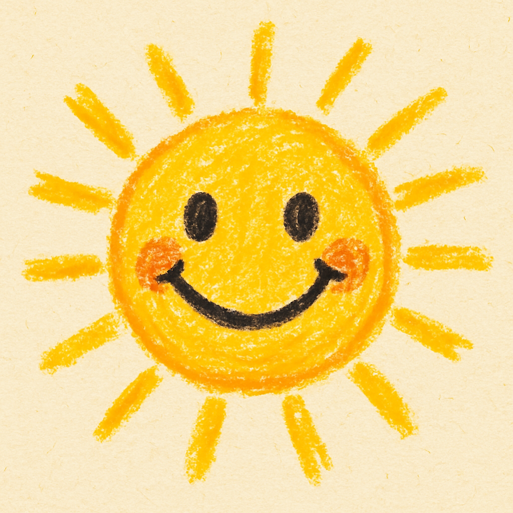 happy — crayon
